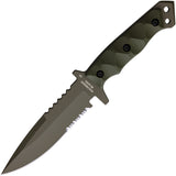 Halfbreed Blades Medium Infantry Green G10 K110 Fixed Blade Knife MIK03G2ODG