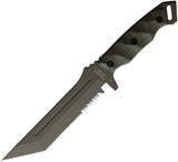 Halfbreed Blades Medium Infantry Green OD Bohler K110 Fixed Blade Knife MIK05PSOD