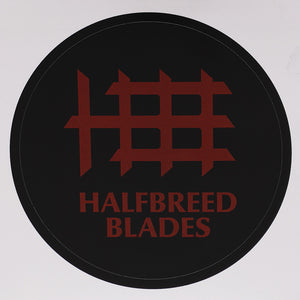 Halfbreed Blades Black & Red Knife Logo Sticker BSA