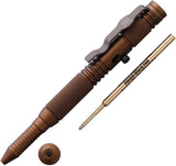 Halfbreed Blades Tactical Bolt Brown Aluminum 1.96 Oz Pocket Clip Pen TBP01DE