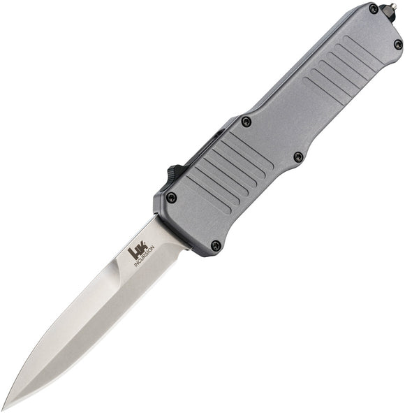Heckler & Koch Automatic Hk Incursion Knife OTF Gray Aluminum Tumbled 154CM Stainless Blade 54097