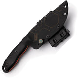 Hydra Knives Esus Black G10 Niolox Steel Fixed Blade Knife w/ Belt Sheath S03