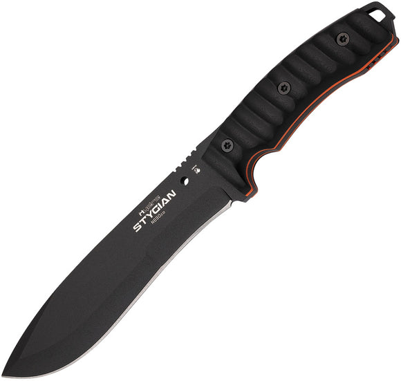 Hydra Knives Stygian Black G10 Bohler N690Co Fixed Blade Knife w/ Sheath S04