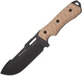 Hydra Knives Hawkeye Tan G10 Bohler N690Co Fixed Blade Knife w/ Belt Sheath S05