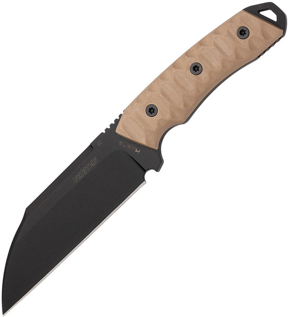 Hydra Knives Veritas Tan G10 Bohler K110 Fixed Blade Knife w/ Kydex Sheath S06