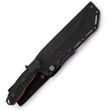 Hydra Knives Gekido Black G10 Sleipner Steel Fixed Blade Knife w/ Sheath S09