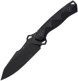 Hydra Knives Hecate II Black G10 Niolox Steel Fixed Blade Knife w/ Sheath S15BL