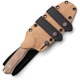 Hydra Knives Phobos Desert Tan G10 Sleipner Fixed Blade Knife w/ Sheath S16BR