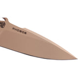 Hydra Knives Phobos Desert Tan G10 Sleipner Fixed Blade Knife w/ Sheath S16BR