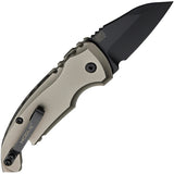Hogue Automatic A01 Microswitch Knife Button Lock Dark Earth Aluminum 154CM Blade 24147