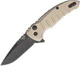 Hogue X1 Micro Button Lock DE Black Tan CPM-154 Folding Pocket Knife 24177