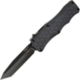 Hogue Automatic Exploit Knife OTF Black Aluminum CPM-S30V Stainless Tanto Blade 34046