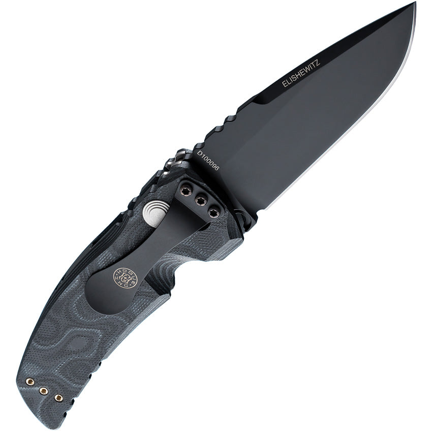 Hogue Automatic EX-A01 Knife Button Lock Black G10 154CM Stainless