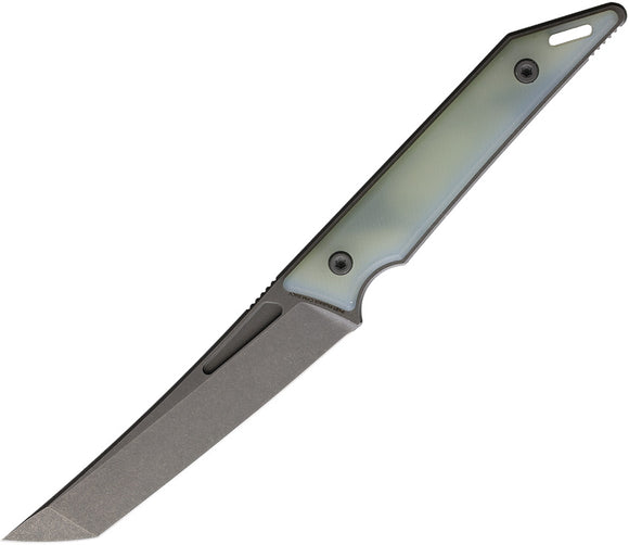 Hoback Knives Goliath Jade G10 CPM-20CV Stainless Tanto Fixed Blade Knife 020J