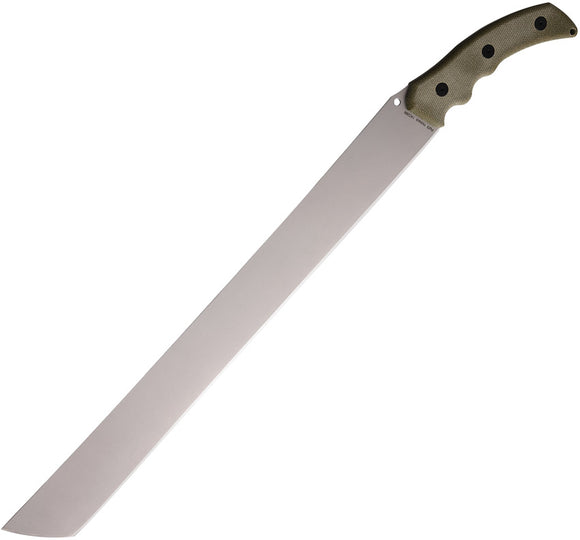 Hoback Knives The Path Machete OD Green Micarta 14C28N Fixed Blade Knife 035