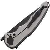 Hoback Knives OneSam Framelock Grey Titanium Folding 20CV Pocket Knife 036BSW