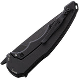 Hoback Knives OneSam Framelock Fishing Black Titanium Folding 20CV Pocket Knife 037
