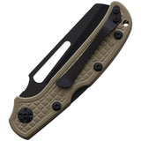 HPA Dessert Trooper Lockback Tan G10 Folding 420J2 Stainless Pocket Knife 0073