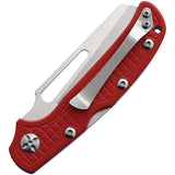 HPA Patriot EDC Lockback Blue & Red G10 Folding Wharncliffe Pocket Knife 0074