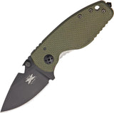 DPx Gear HEAT/F Framelock OD Green Folding Pocket Knife G-10 Handle