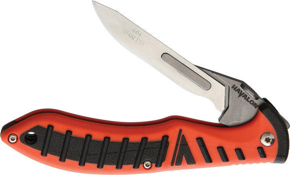 Havalon Forge Orange Folding Pocket Knife w/ Sheath 53210