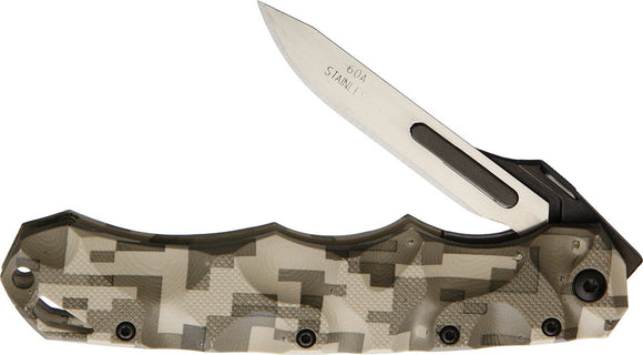Havalon Piranta Stag Camo Folding Pocket Knife 70228