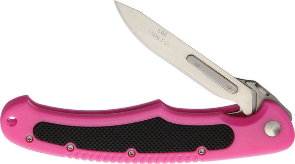 Havalon Piranta Bolt Pink/Black Folding Pocket Knife 70260
