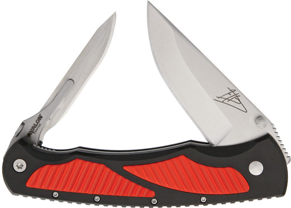 Havalon Titan Black/Red Folding Double Blade Pocket Knife 80120