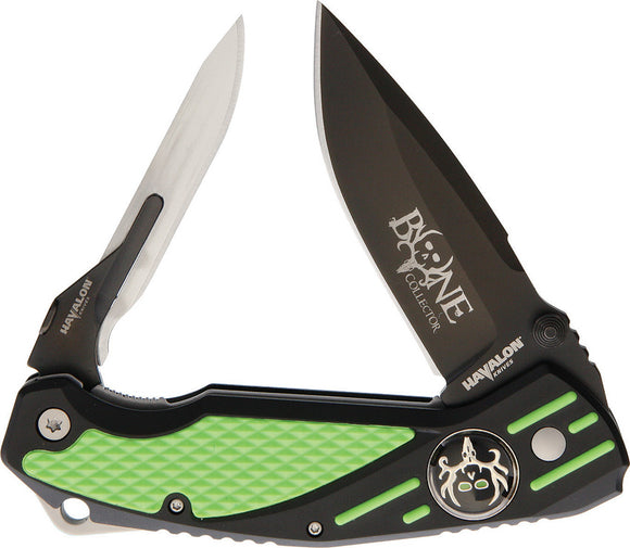 Havalon Bone Collector Rebel Green Fiberglass Folding Pocket Knife 80261