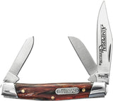Schrade Imperial Medium Stockman Amber Pocket Knife Folder Multiblade - 15S