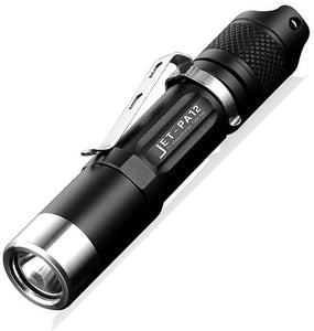 JETBeam Professional CREE LED Waterproof Black Small Handheld Flashlight PA12
