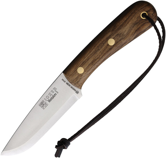 Joker Montanero S Bocote Wood 14C28N Sandvik Fixed Blade Knife w/ Sheath CN135