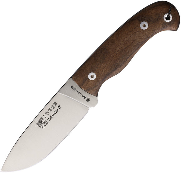 Joker Montes Outdoor Walnut 1.4116 Stainless Fixed Blade Knife w/ Sheath CN58