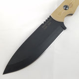 Jason perry Blade Works Model 558 Coyote Brown Fixed Blade Knife + Sheath 558cb