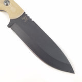 Jason perry Blade Works Model 558 Coyote Brown Fixed Blade Knife + Sheath 558cb