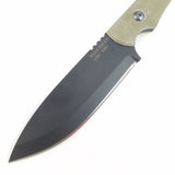 Jason perry Blade Works Model 558 Olive Drab Fixed Blade Knife + Sheath 558od
