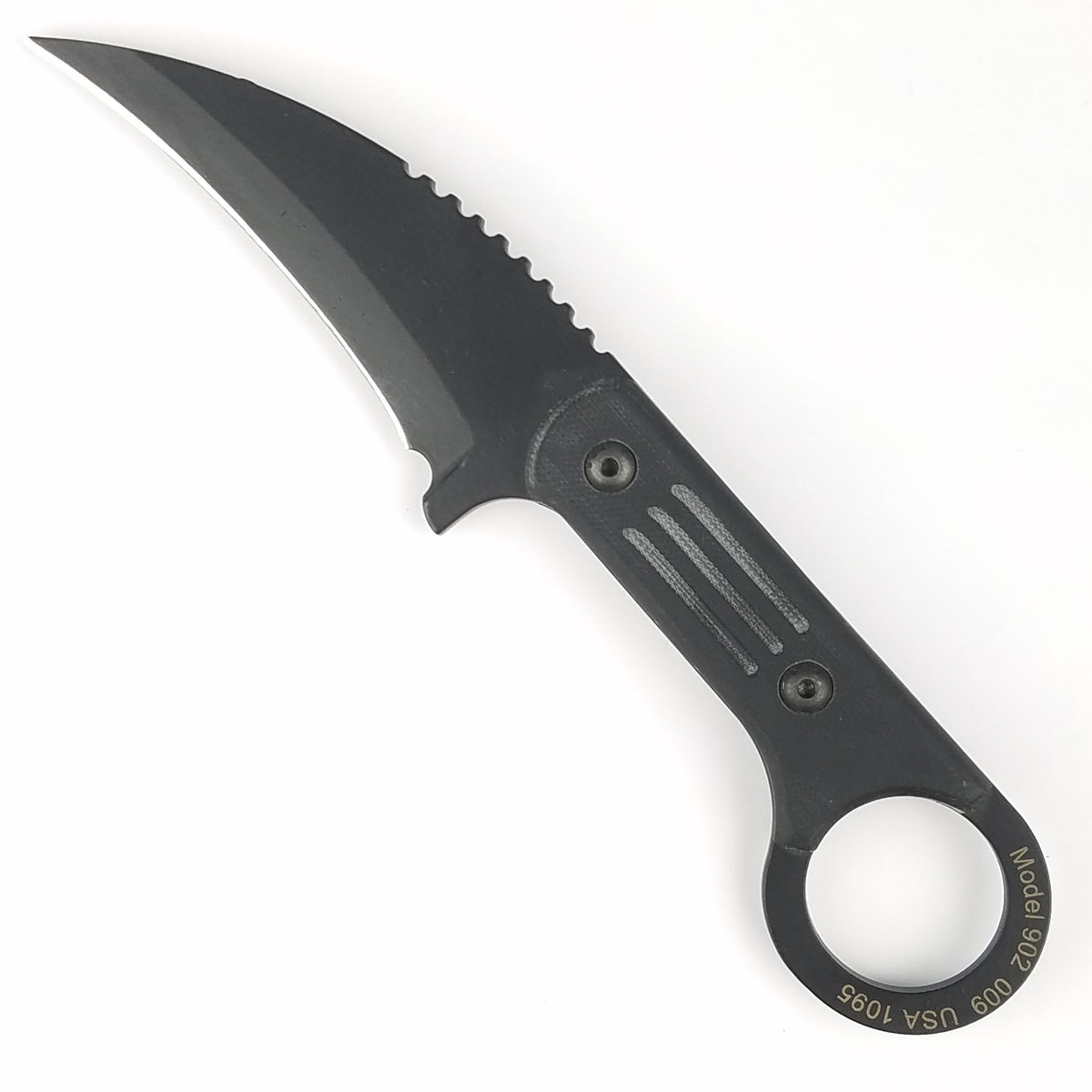 Jason Perry Blade Works Hunter Fixed Blade Knife Black Micarta 1095HC –  Atlantic Knife Company