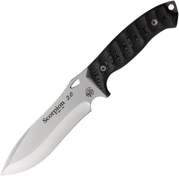 J&V Adventure Knives Scorpion 2.0 Micarta Stainless Fixed Blade Knife 1011MN