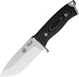 J&V Adventure Knives Thor Black Micarta Stainless Fixed Blade Knife 1217M