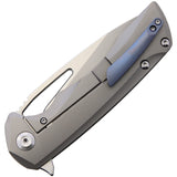 Kansept Knives Kryo Framelock Satin finish Titanium Folding Knife 1001T1