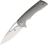 Kansept Knives Kryo Framelock Satin finish Titanium Folding Knife 1001T1