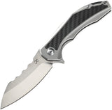 Kansept Knives Spirit  Gray Carbon Fiber Titanium S35Vn Folding Knife 1002a7