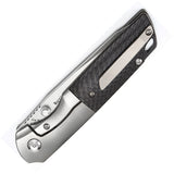 Kansept Knives Warrior Framelock Titanium and Black Folding Knife 1005t2