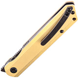 Kansept Knives Prickle Linerlock Brass Folding CPM-S35VN Pocket Knife 1012B1   - On Sale