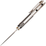 Kansept Knives Fenrir Linerlock Titanium & Carbon Fiber Folding Damascus Knife 1034B1