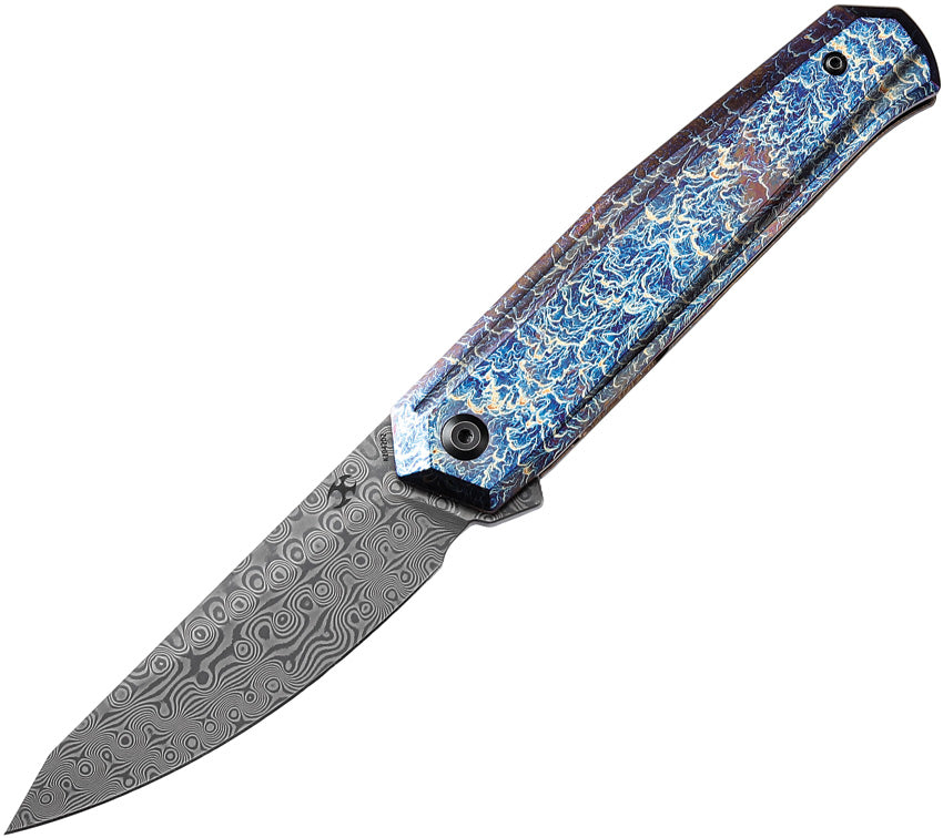  Aibote 2pc G10 Glass Fiber Damascus Pattern Knife