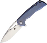 Kansept Knives Mini Kryo Framelock Blue Titanium S35Vn Folding Knife 2001a2