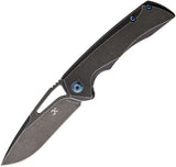 Kansept Knives Mini Kryo Framelock Black Stonewashed Titanium S35Vn Folding Knife 2001b3