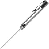 Kansept Knives Foosa Slip Joint Black & White Carbon Fiber Folding Damascus Knife 2020T1