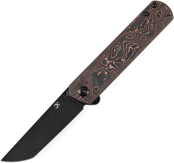 Kansept Knives Foosa Slip Joint Copper Carbon Fiber Folding S35VN Knife 2020T3